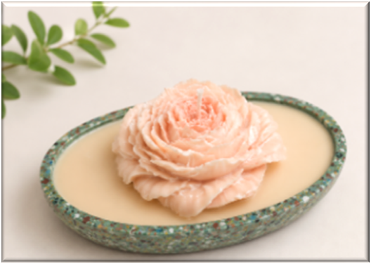 Handcrafted Floral Bloom Candle