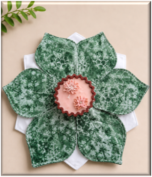 Handcrafted Floral Quilt-Inspired End Table Mat